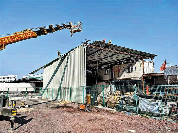 福永街道拆除违法占用农业用地