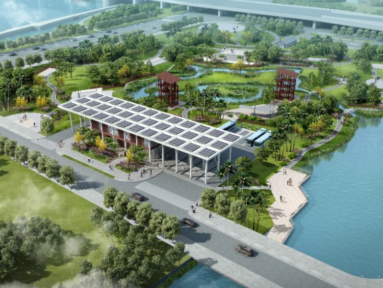 广州首座“近零能耗”公交站场坐落南沙