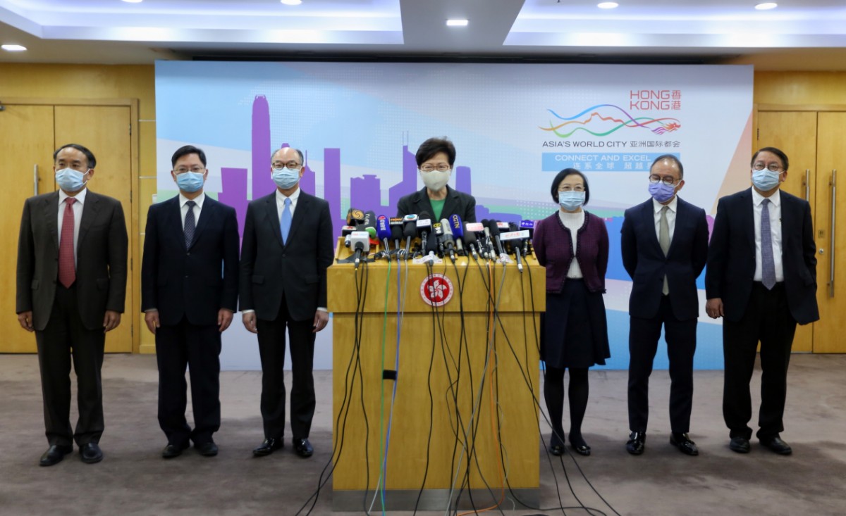林郑月娥：香港国安法实施以来未发生大型暴力事件，有震摄力