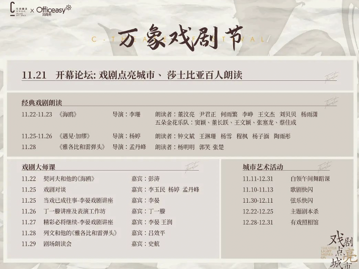 濮存昕、史航等戏剧大咖手写期待——“2020万象戏剧节”马上来了！