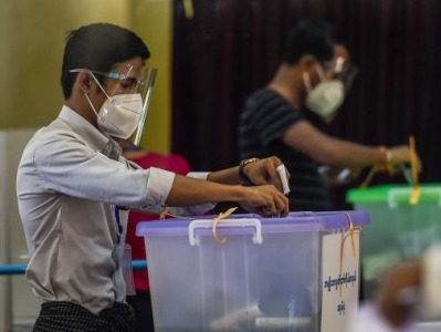 缅甸大选进入开票阶段，执政党民盟获得首个开票选区议席 