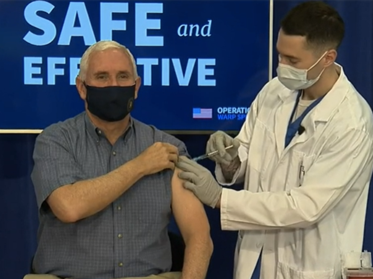 美国副总统彭斯公开接种新冠疫苗