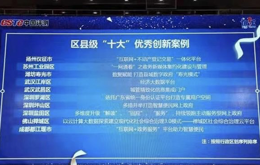 盐田区获评中国区县级十大优秀案例