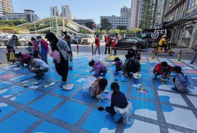 田贝社区举办儿童友好路径共绘工作坊活动