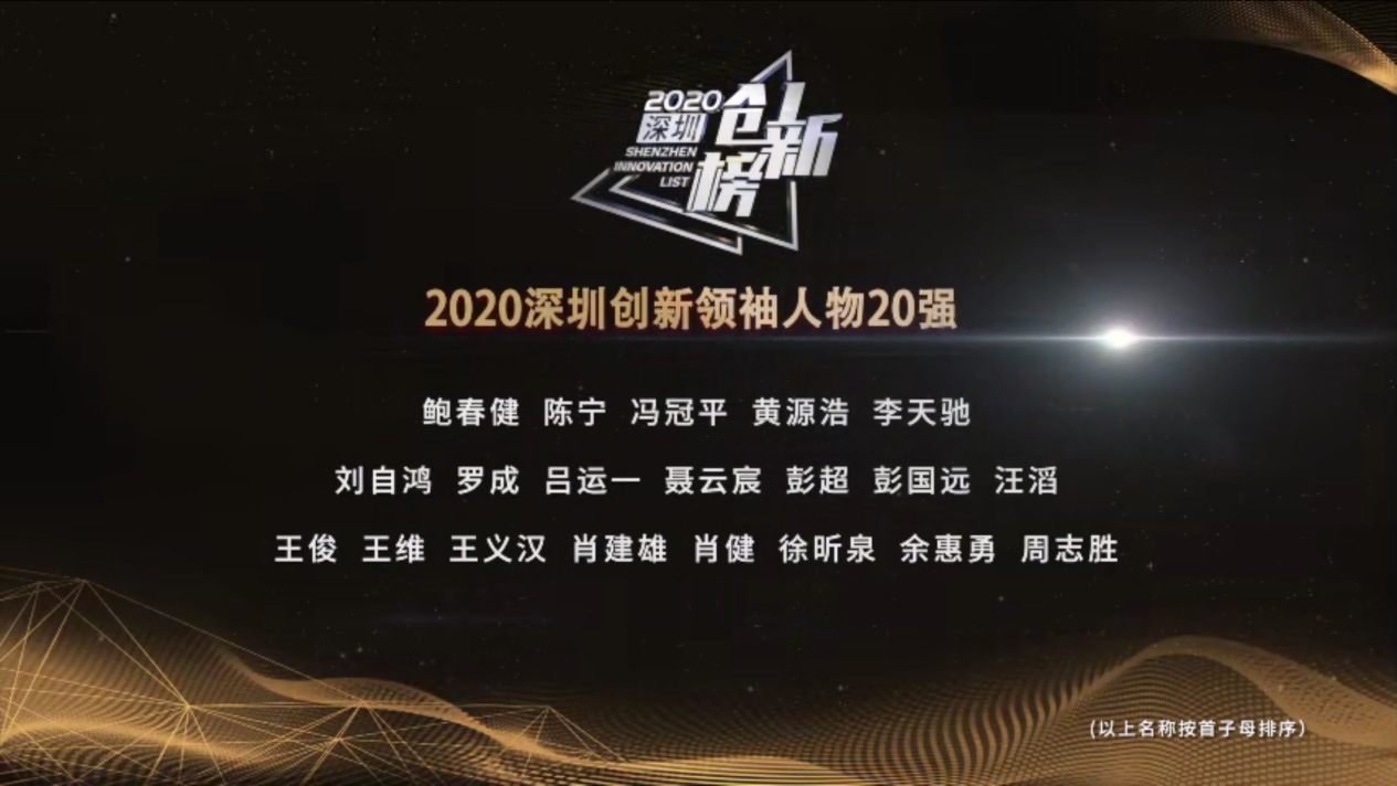 发掘下一个行业“独角兽”！2020深圳创新榜榜单正式发布
