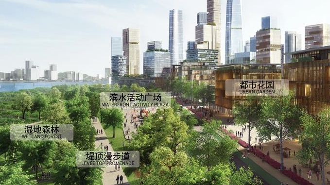 横沥岛尖绿色生态2.0获铂金级绿色预认证奖牌