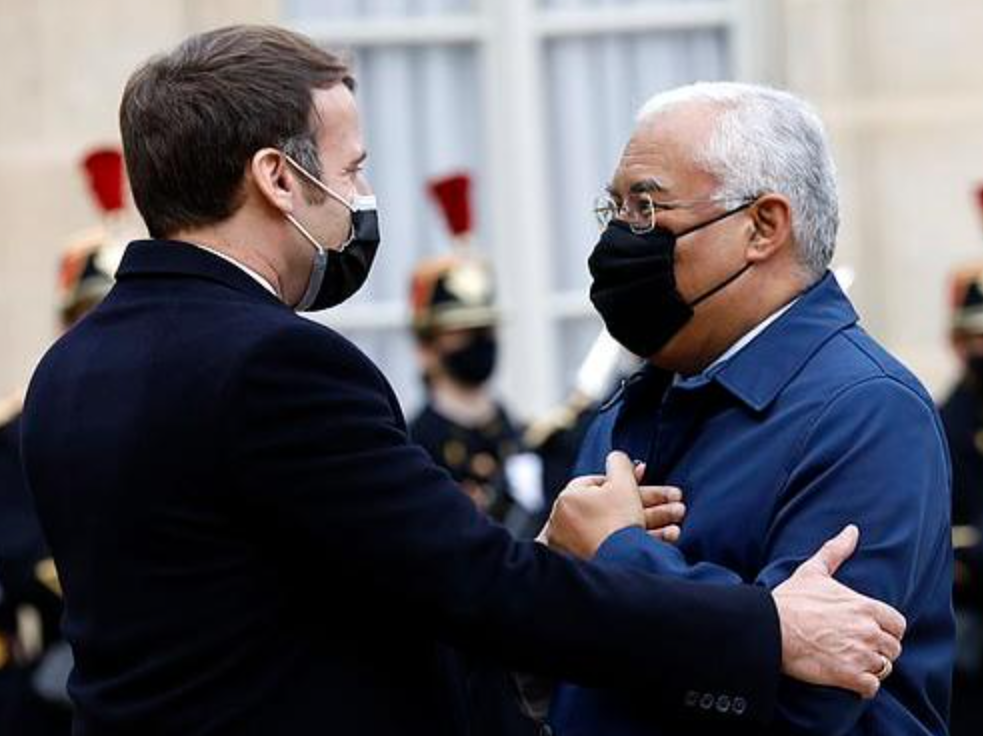 葡萄牙总理已自我隔离 曾与马克龙拥抱 