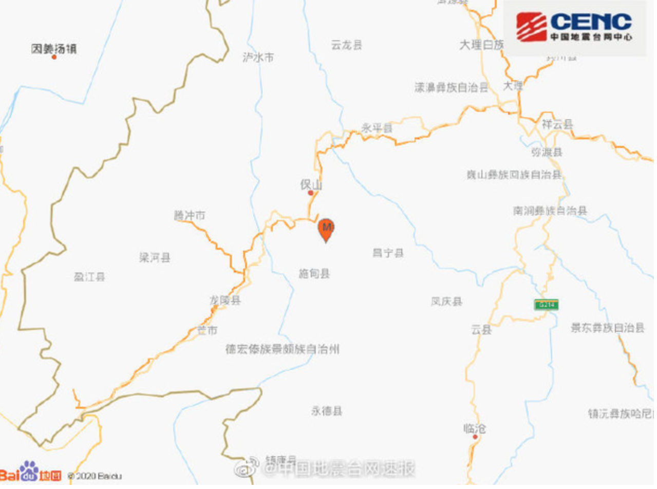 云南保山市隆阳区发生3.0级地震