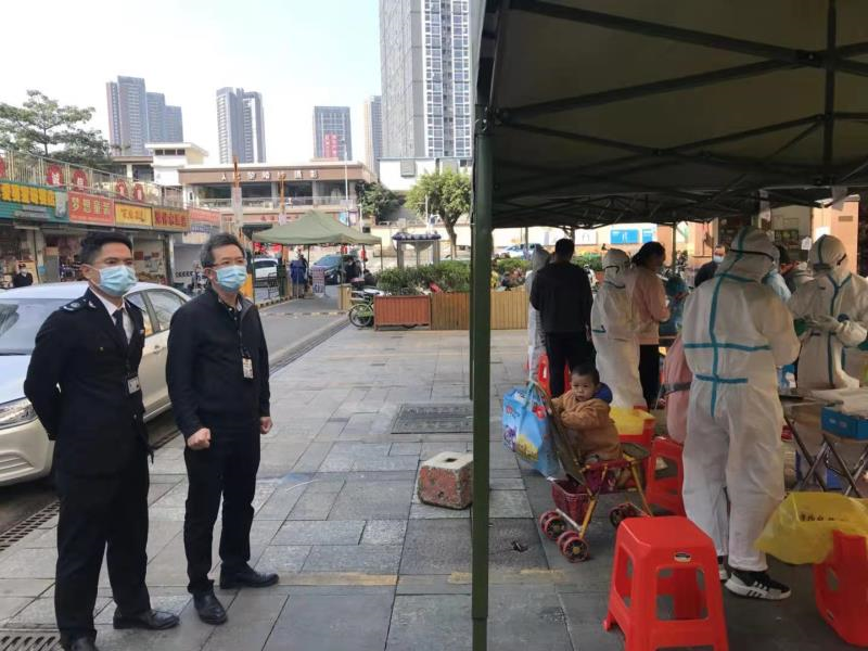 光明街道加强进口冷链食品疫情防控