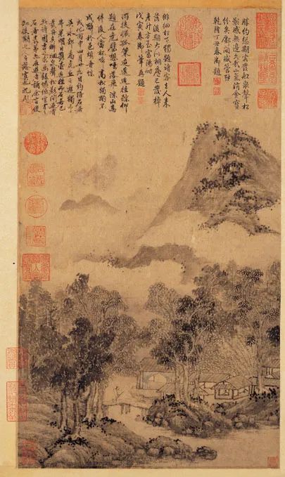（明）沈周《山水图》，台北故宫博物院藏