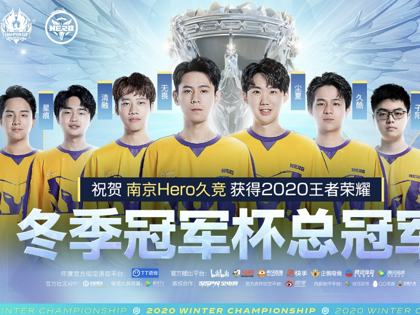 2020王者荣耀冬季冠军杯总决赛圆满落幕，南京Hero久竞加冕为王！
