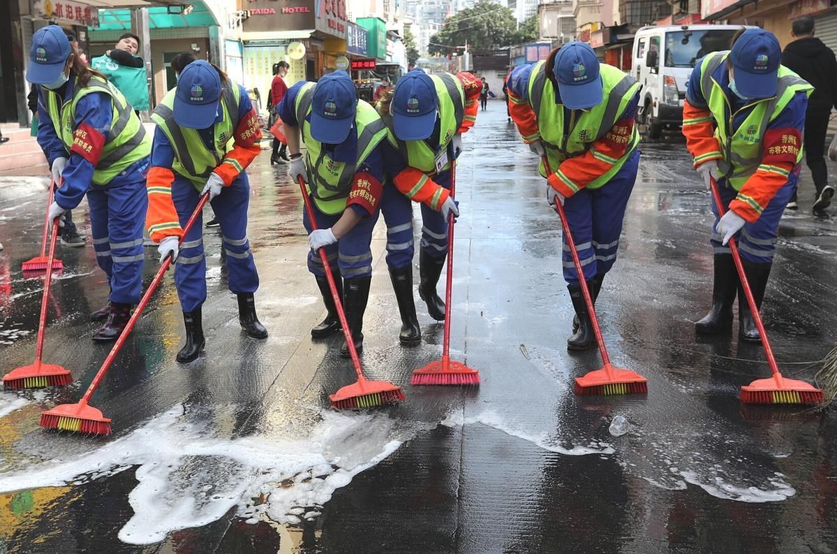 乾乾淨淨迎接新年珠海市拱北街道關閘社區兵分兩路一起洗涮涮