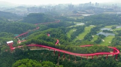 视频 | 打卡深圳网红公园！超长4公里“红飘带”成光明新地标