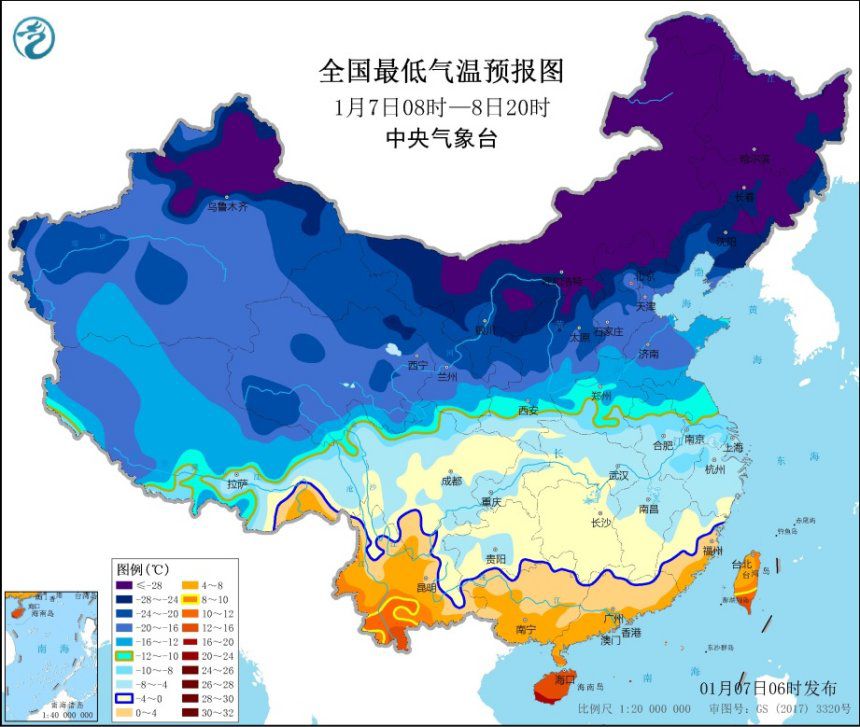 中央气象台发布寒潮蓝警：安徽、江西等地局地降温可达10℃