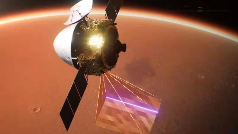 天问一号探测器成功实施近火制动，进入火星停泊轨道