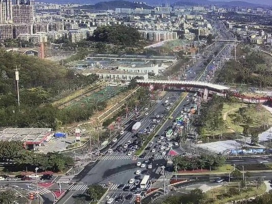 光明虹桥公园成新晋网红景点，大年初一人流车流密集