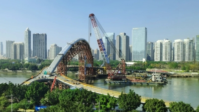 广州首条人行景观桥2月7日合龙