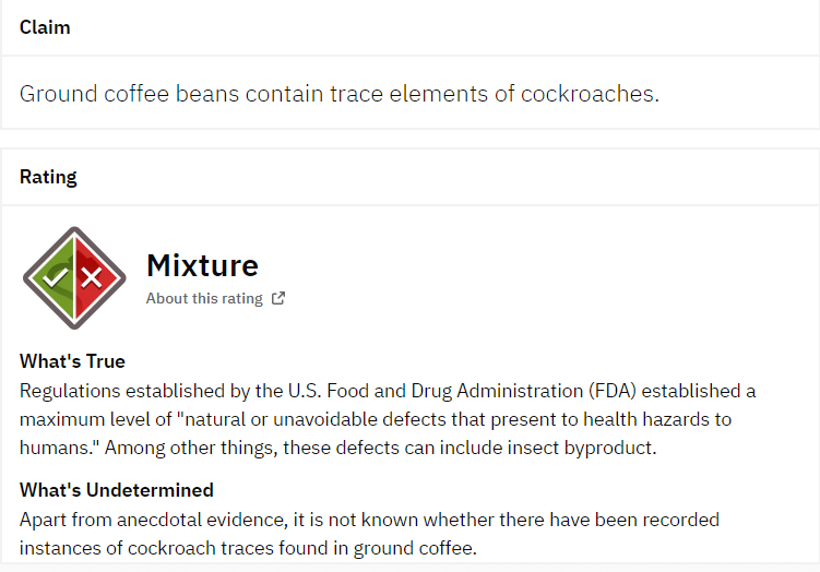 喝咖啡=喝蟑螂？英国一医生称多数咖啡粉中含有蟑螂