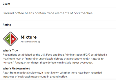 喝咖啡=喝蟑螂？英国一医生称多数咖啡粉中含有蟑螂