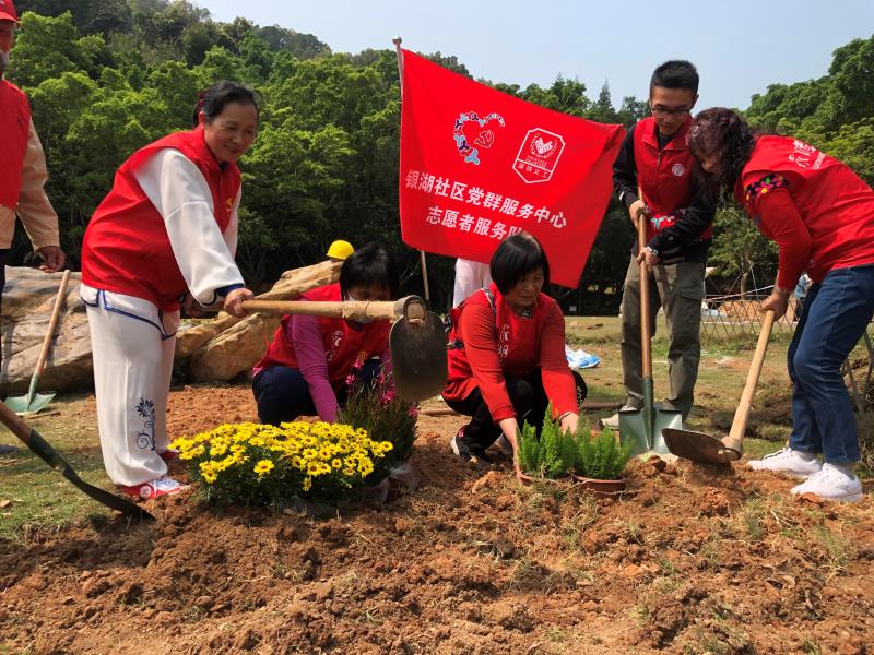 “增添一抹新绿” 罗湖银湖社区开展植树活动