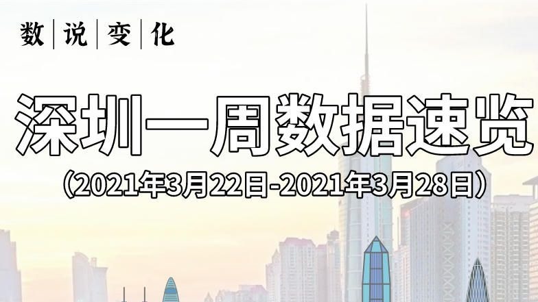 数说变化｜深圳一周数据速览（2021年3月22日—28日）