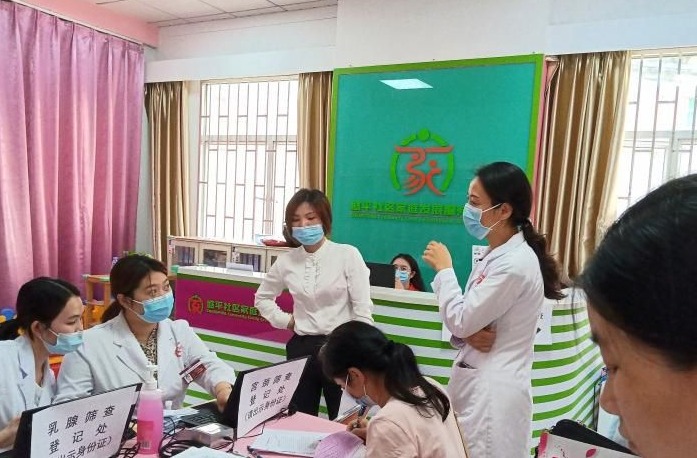 盛平社区党委携手龙岗区妇幼保健院为400余名妇女免费筛查“两癌”