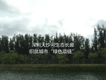 中国经济网 | 深圳大沙河生态长廊织就城市“绿色项链”