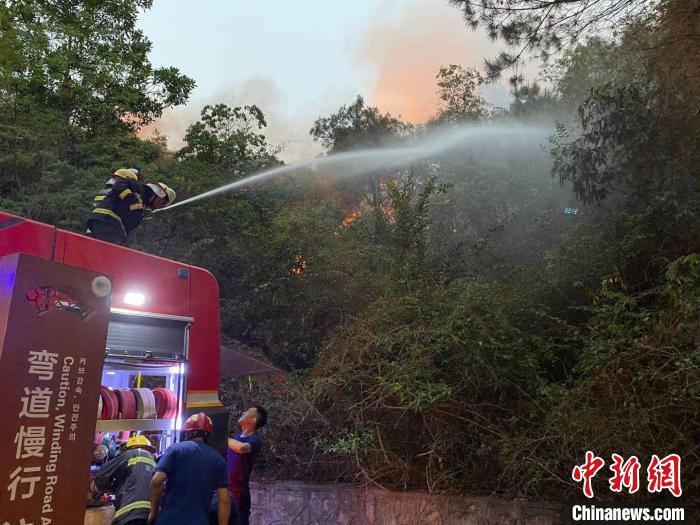 广东惠州红花湖山火已扑灭