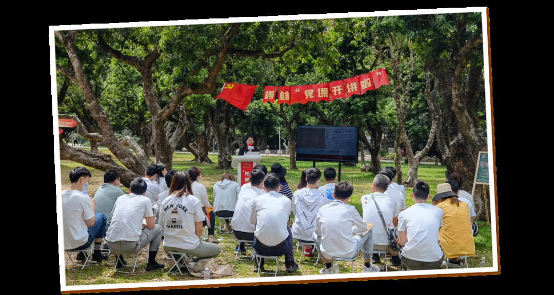 数十张小板凳，竟能如此圈粉青年？梅林街道“板凳党课”开讲啦