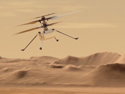 NASA：“机智”号无人直升机4月19日将首次在火星试飞