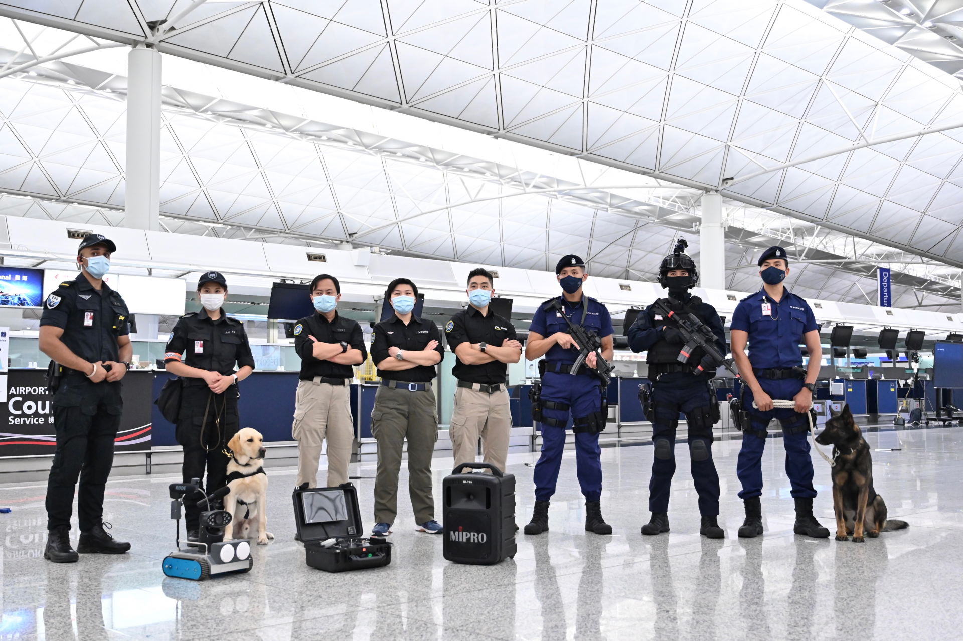 超過200名警務處,消防處,香港機場管理局及機場保安有限公司人員參與