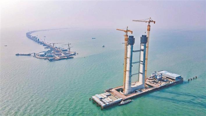 深中通道步入建设高峰年，中山大桥建设即将进入架梁阶段