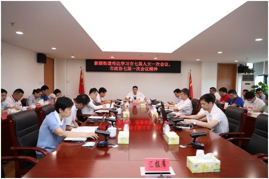 新湖街道传达学习市“两会”精神 全面部署推动市“两会”精神在新湖落地落实
