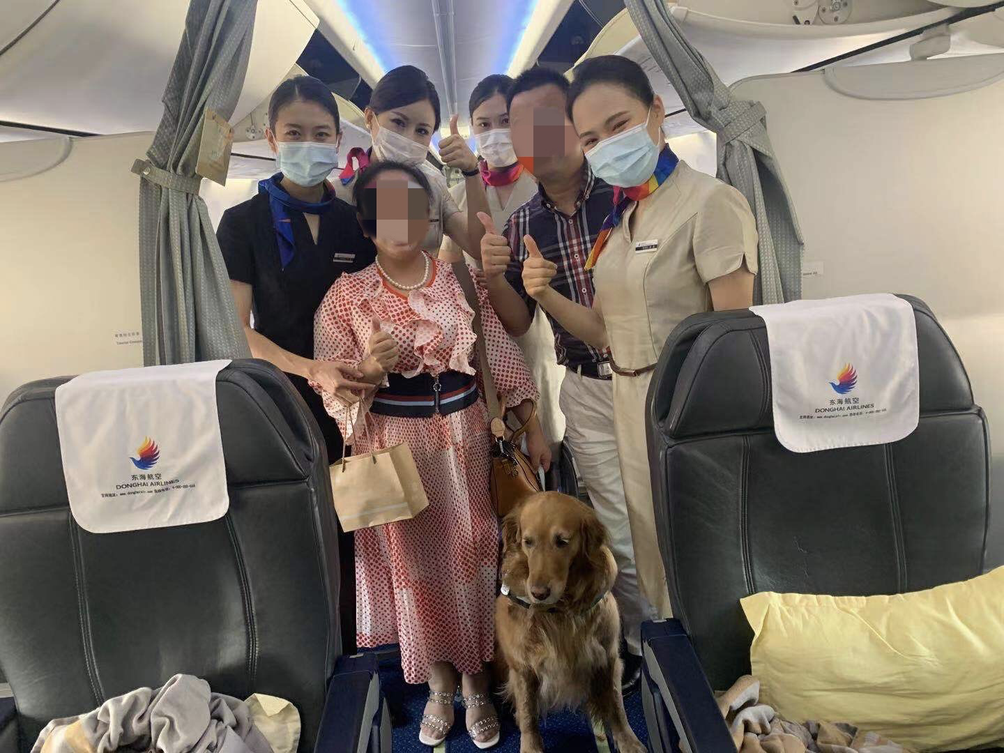 东海航空迎来特殊“旅客”，导盲犬陪伴主人乘机出行