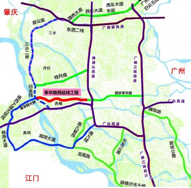 季华路西延线南沙涌特大桥主墩开钻，高明加快融入广佛核心区