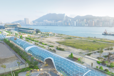 香港原启德机场前跑道变身空中花园