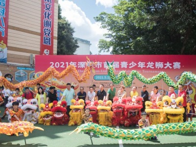 深圳市首届青少年龙狮大赛在景贝小学举行