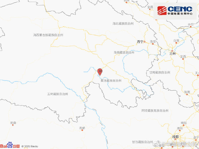 青海果洛州玛多县发生4.9级地震，震源深度9千米
