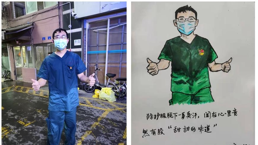 战疫有你的贡献！医生手绘与市民“共同战疫”难忘瞬间！