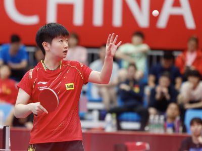 中国乒乓球运动员争夺成都世乒赛团体赛第五人资格