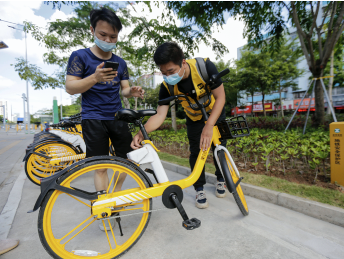 深圳共享单车定点停放模式启动，文明停放效果明显