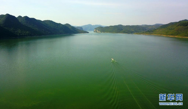 这是乌江江界河渡口（2019年7月3日摄，无人机照片）。新华社记者 杨文斌 摄