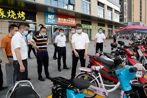 马田街道开展交通秩序整治