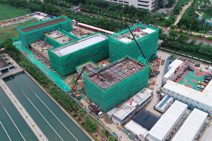 光明区甲子塘水厂深度处理项目主体结构完工