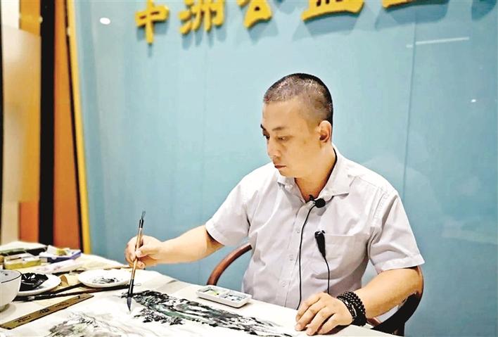 中洲综合文化中心开展公益直播课 分享山水画技法