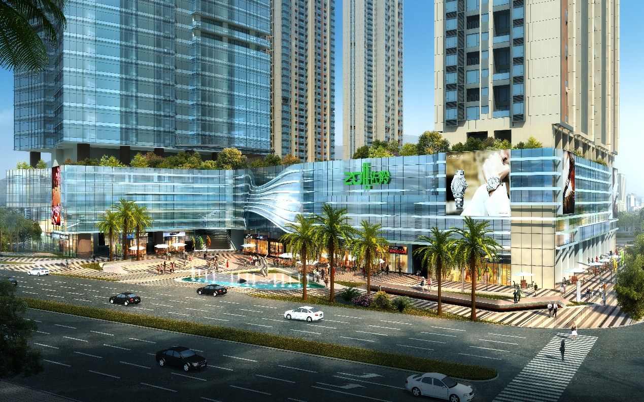 绿景佐阾红树林购物中心效果图中国地产行业进入存量时代,核心城市