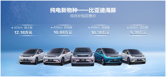 十万级纯电出行首选，比亚迪海豚正式上市