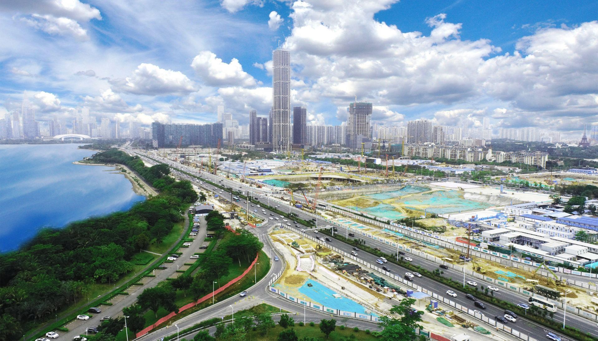 首块顶板混凝土浇筑！滨海大道综合改造下沉隧道主体施工进入“快车道”