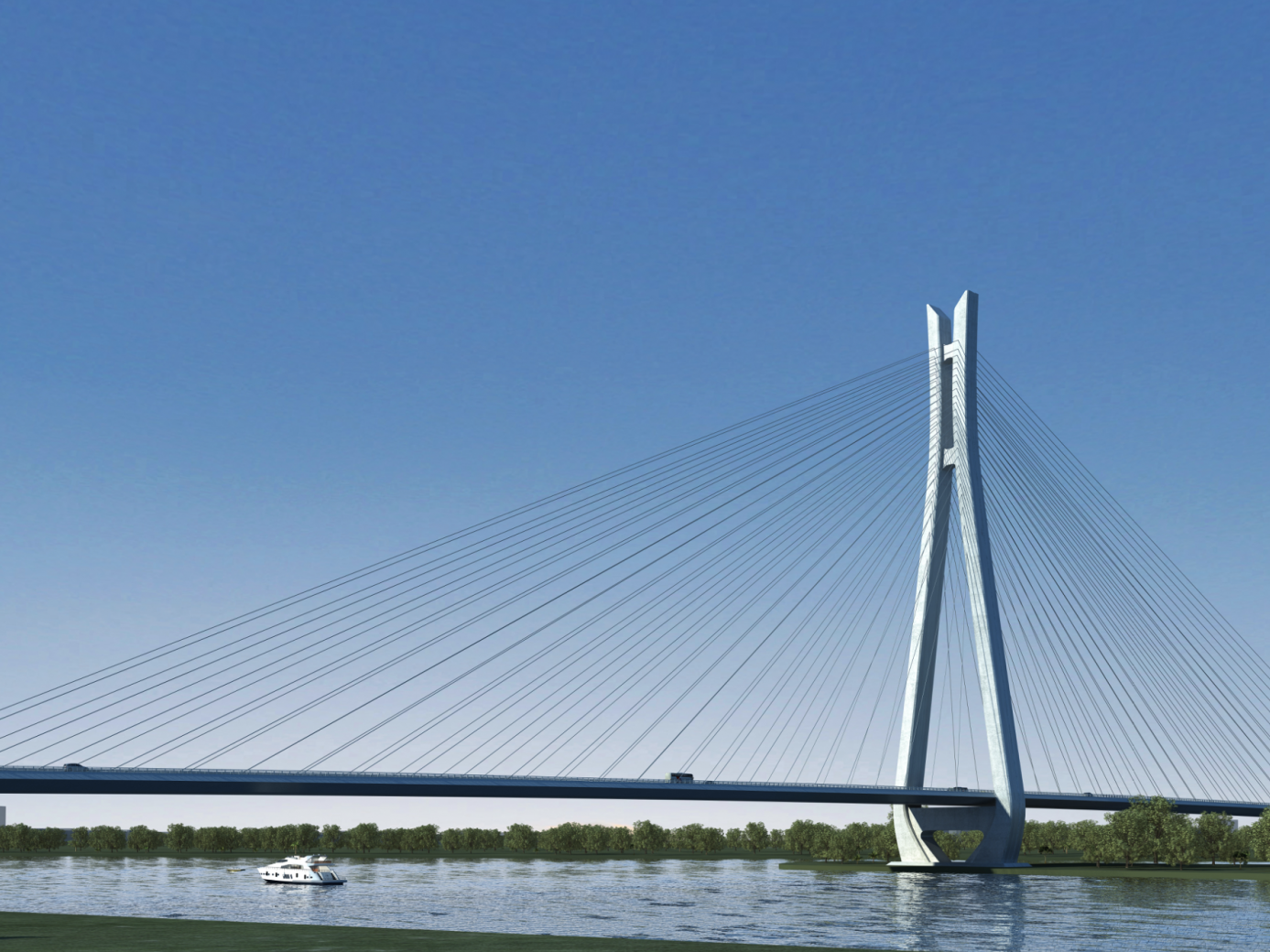 国内在建最大跨径独塔斜拉桥，南中高速横门西特大桥主墩桩基完工