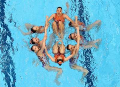 中国队夺得花样游泳集体自由自选银牌